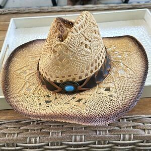 TOVOSO Straw Cowboy Hat for Women and Men with Shape-It Brim, O/S